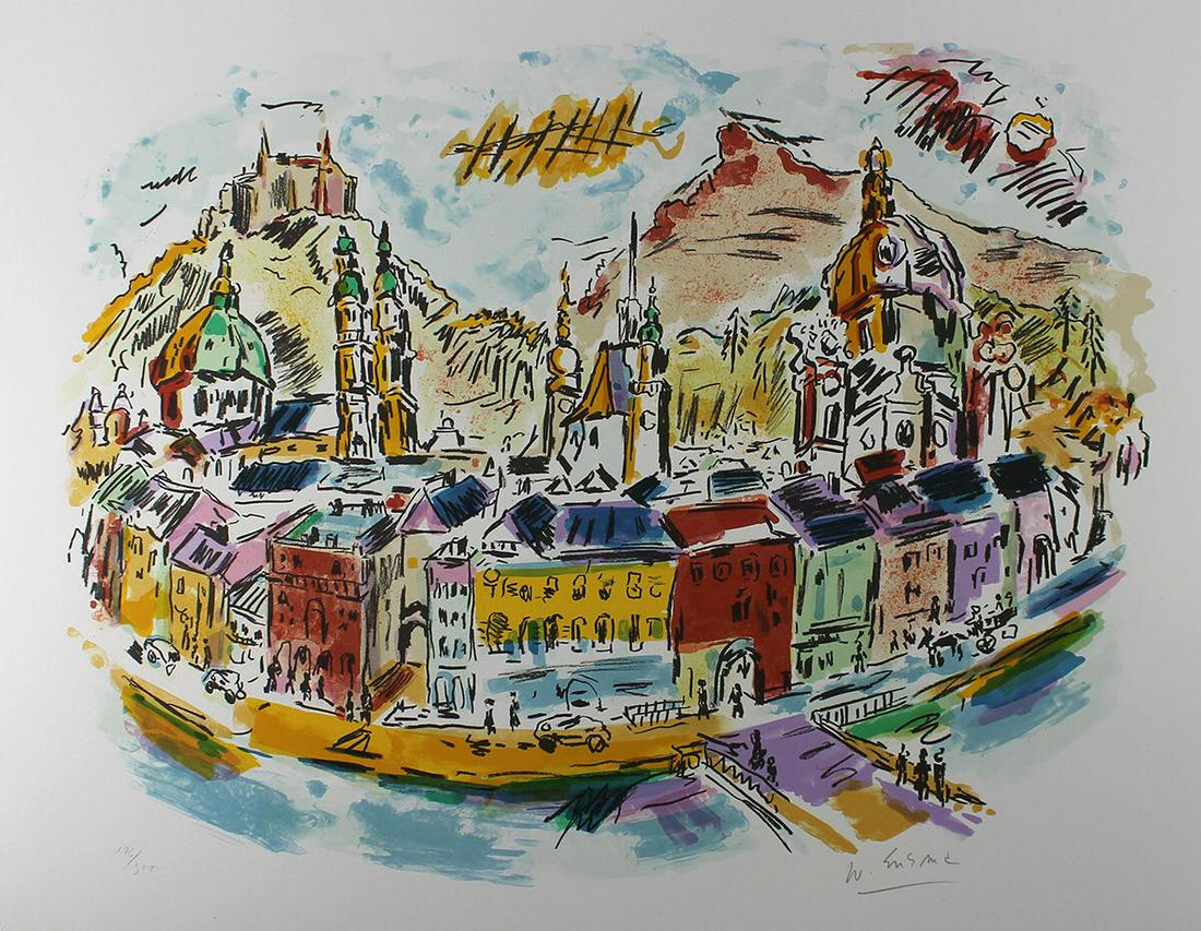 1980 Wayne Ensrud Royal Chateau lithograph signed (1 of 4)