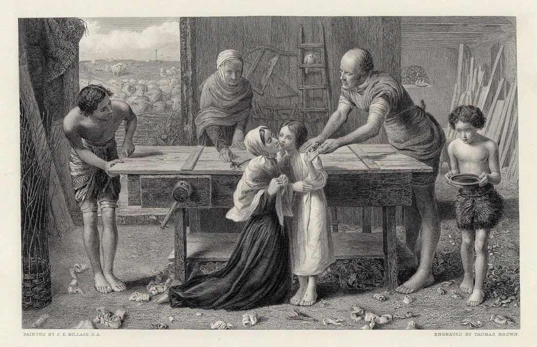Sir John Everett Millais Christ engraving signed (1 of 3)