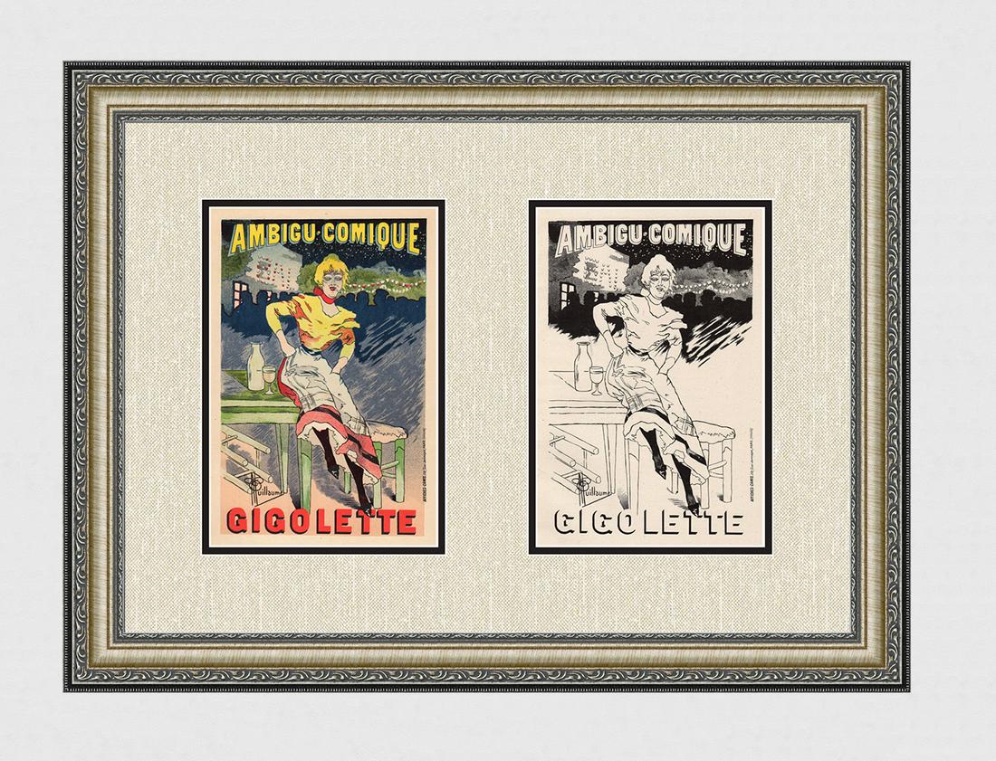 1896 Albert Guillaume Gigolette one of 25 on Japon with (1 of 8)