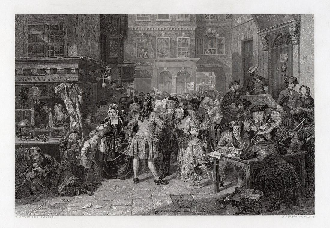 Edward Matthew Ward The South Sea Bubble, (a Scene in (1 of 2)