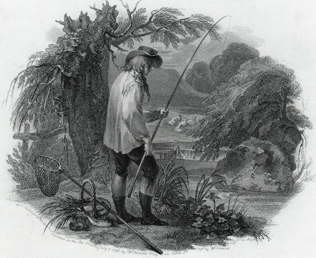 William Hamilton 1798 engraving Summer Fishing signed (1 of 3)