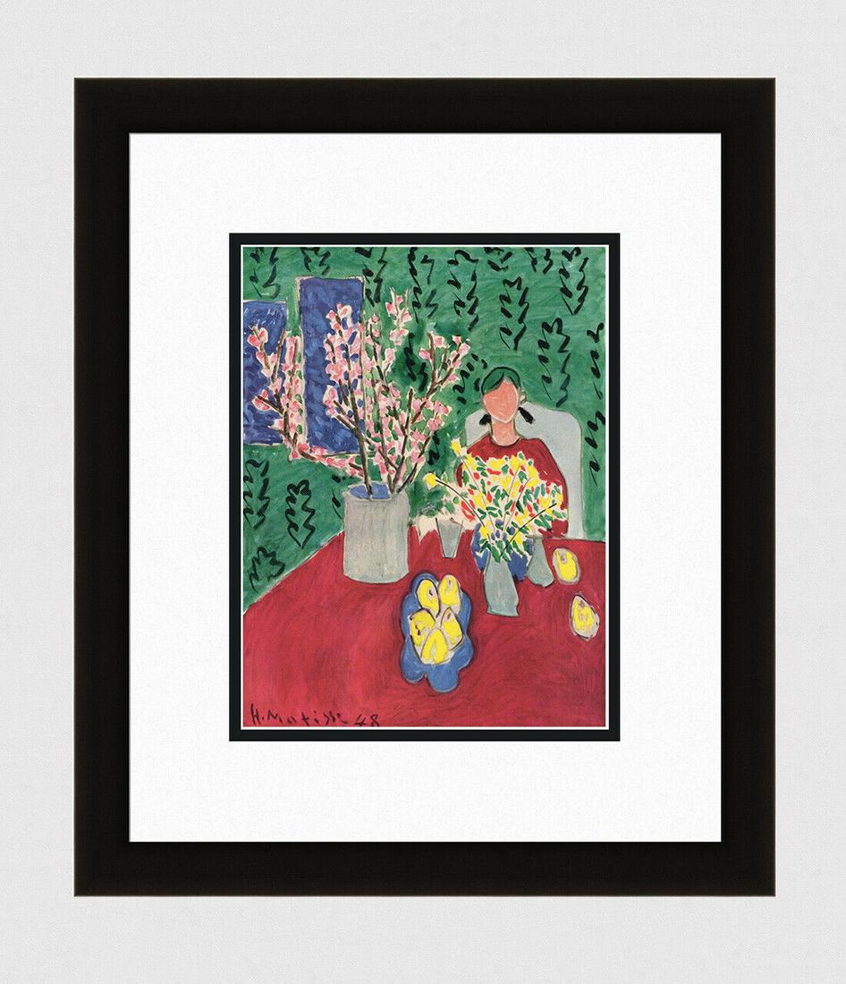 Henri Matisse Plum Branch, Green Background (La Branche (1 of 3)