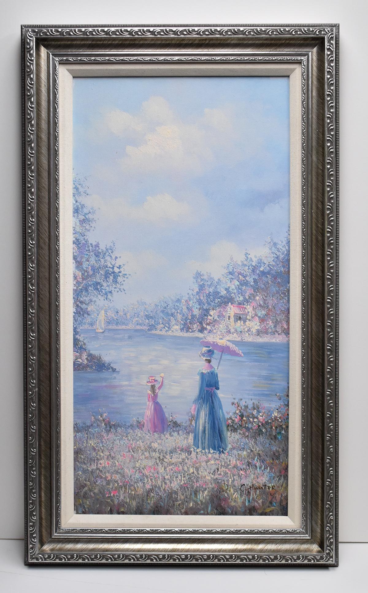 Hunter Oil on Canvas Mother and Child 24 x 12 (1 of 3)