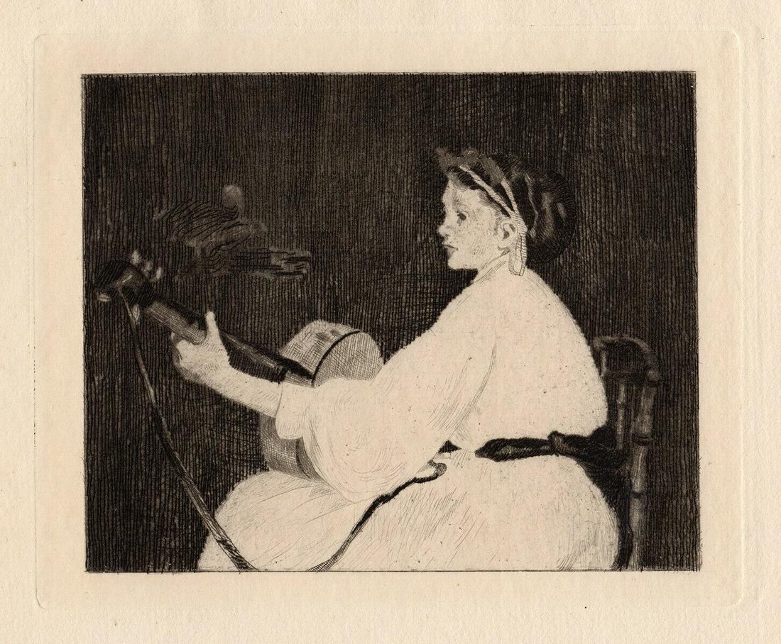 Edouard Manet 1892 Etching Woman with a Guitar (1 of 2)
