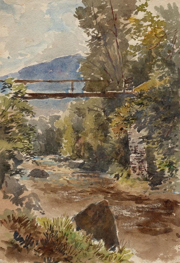 Nora Simmons Wooden Bridge Mountain Stream 1925 (1 of 3)