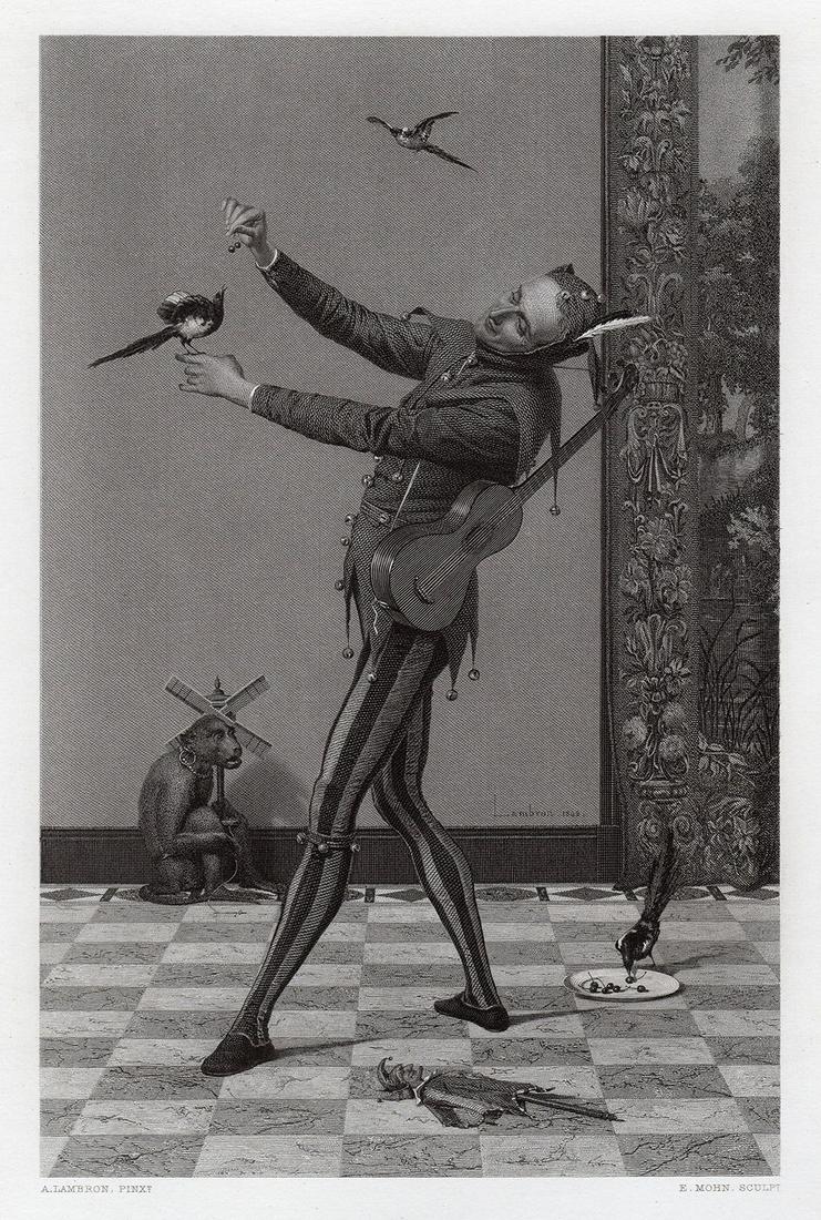 Albert Piltieres The Jester 1875 engraving (1 of 2)