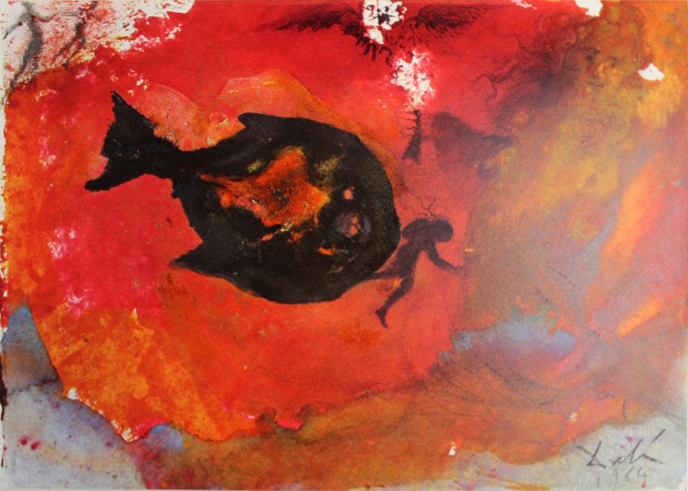 Dali Biblia Sacra Psalm 69:14 Original Framed (1 of 1)