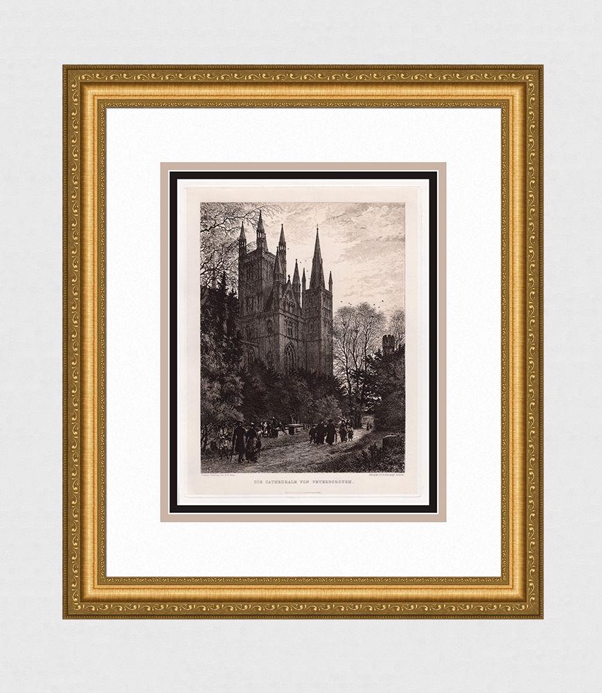 Axel Herman Haig 1887 print Peterborough Cathedral (Die (1 of 3)
