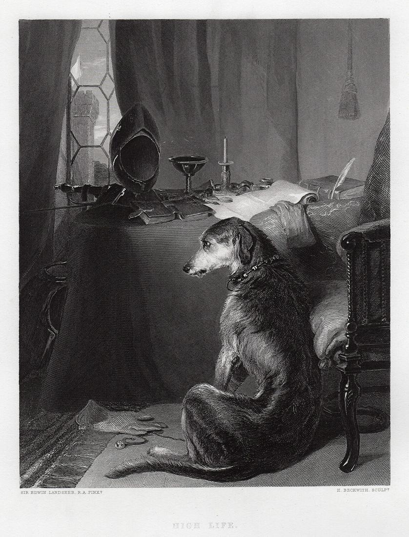 Sir Edwin Henry Landseer High Life 1879 Engraving (1 of 2)