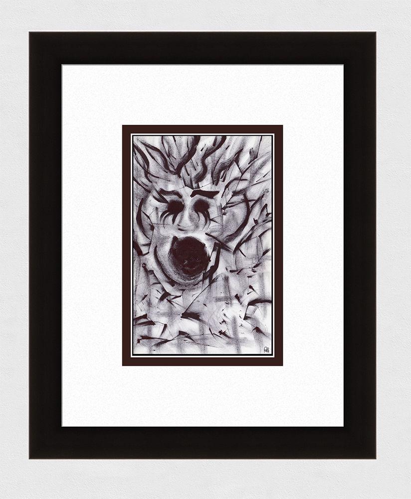 Patrick Mcdowell Faces #19 (Kabuki #2) drawing signed (1 of 3)