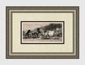 Rosa BONHEUR 1800s Etching The Great Horse Fair SIGNED