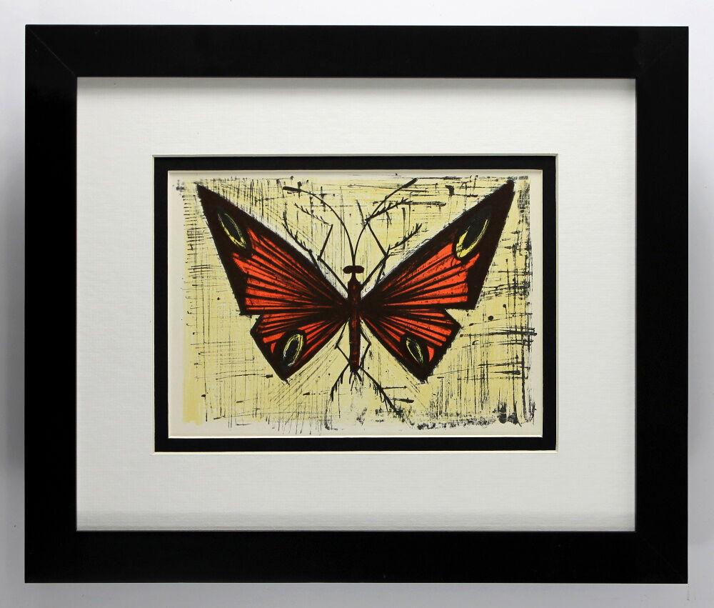 Bernard Red and Yellow Butterfly 1967 lithograph (1 of 2)