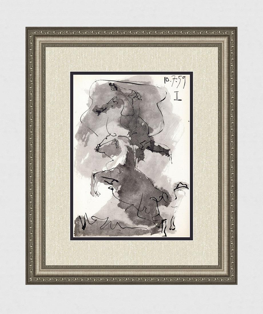 Pablo Picasso 1961 Mourlot Color Lithograph "Toros y (1 of 3)