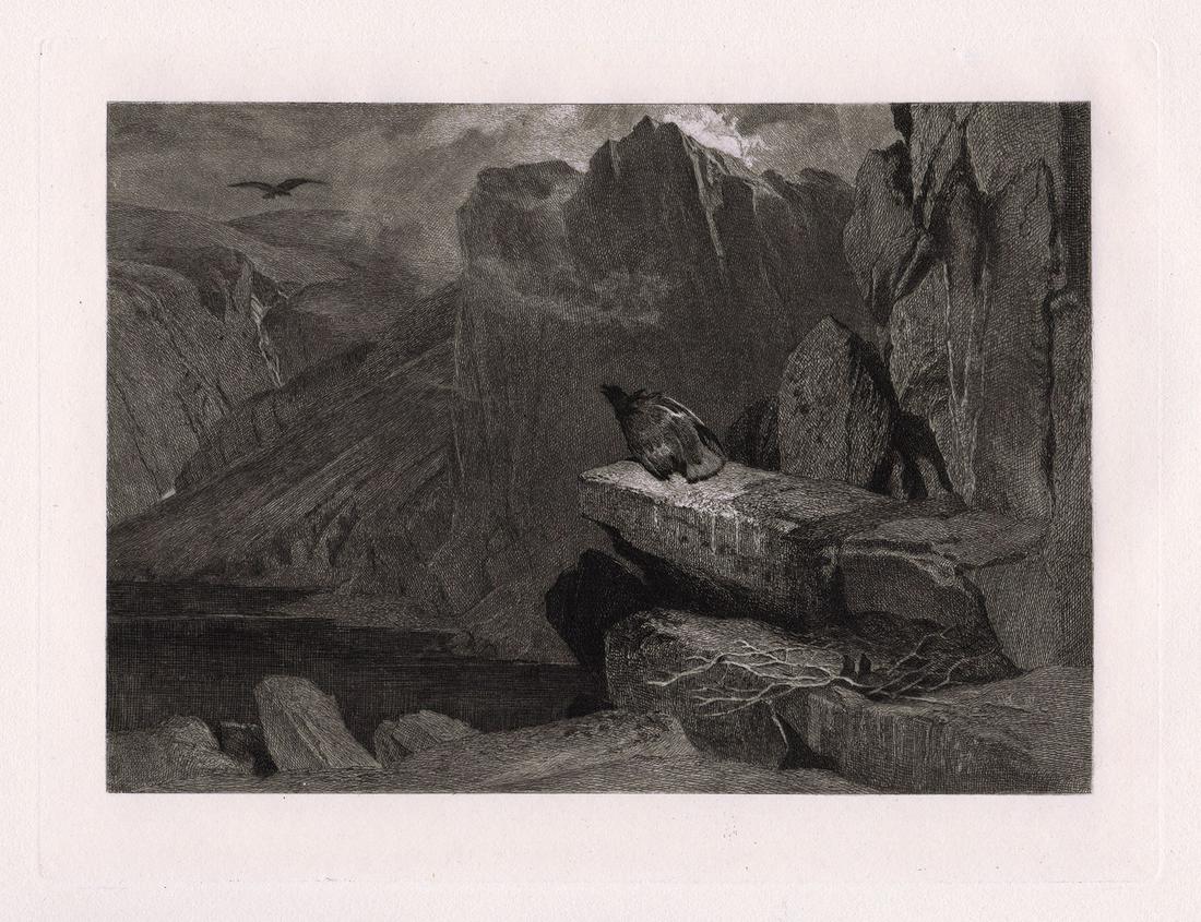 Sir Henry Edwin Landseer The Eagle's Nest 1885 etching (1 of 2)