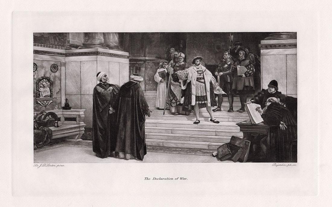 Sir James Dromgole Linton The Declaration of War print (1 of 2)