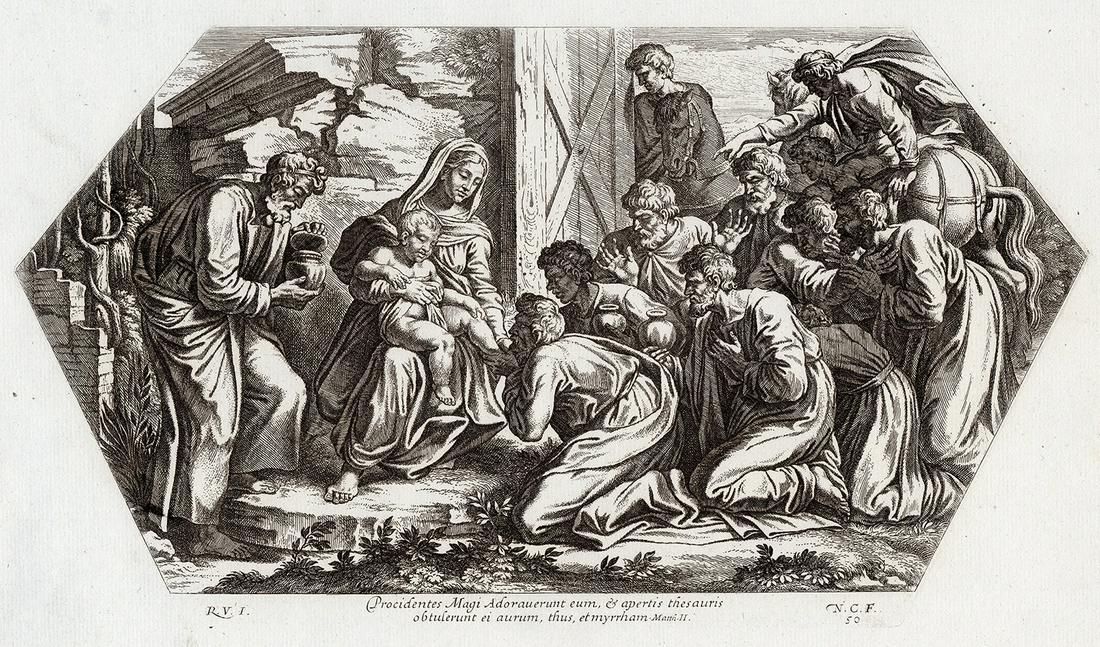 Raphael 1649 Engraving Vatican The adoration (1 of 3)