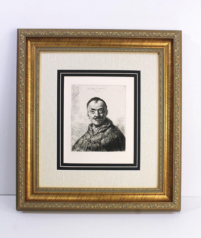 Rembrandt First Oriental Head etching signed (1 of 4)