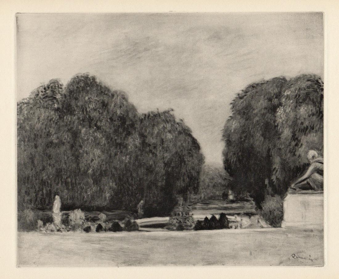 1919 RENOIR Limited Engraving "Chateau of Versailles" (1 of 2)