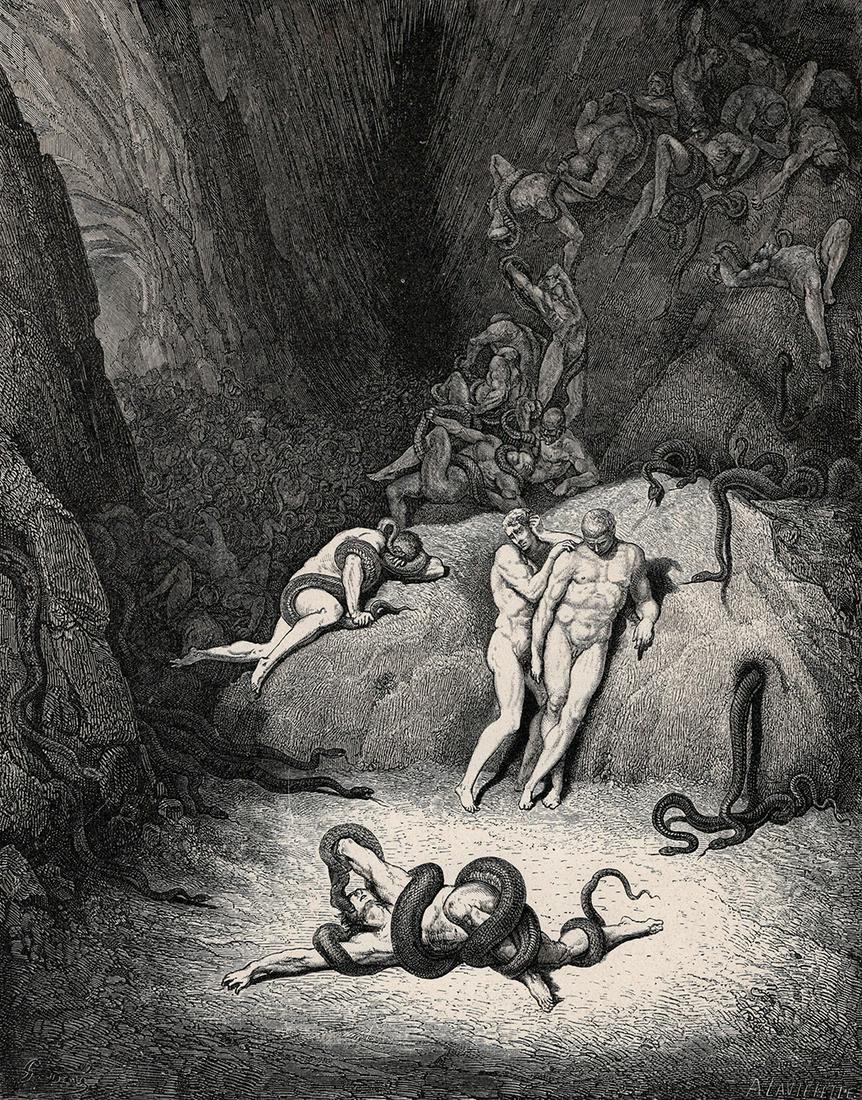 Gustave Dore Metamorphasis (Dante's Divine Comedy (1 of 3)
