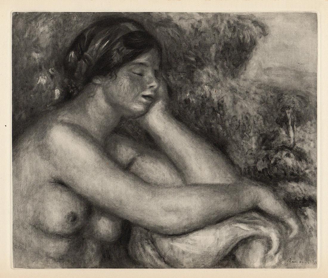 Pierre RENOIR LIMITED 1919 Engraving Daydreaming SIGNED (1 of 2)
