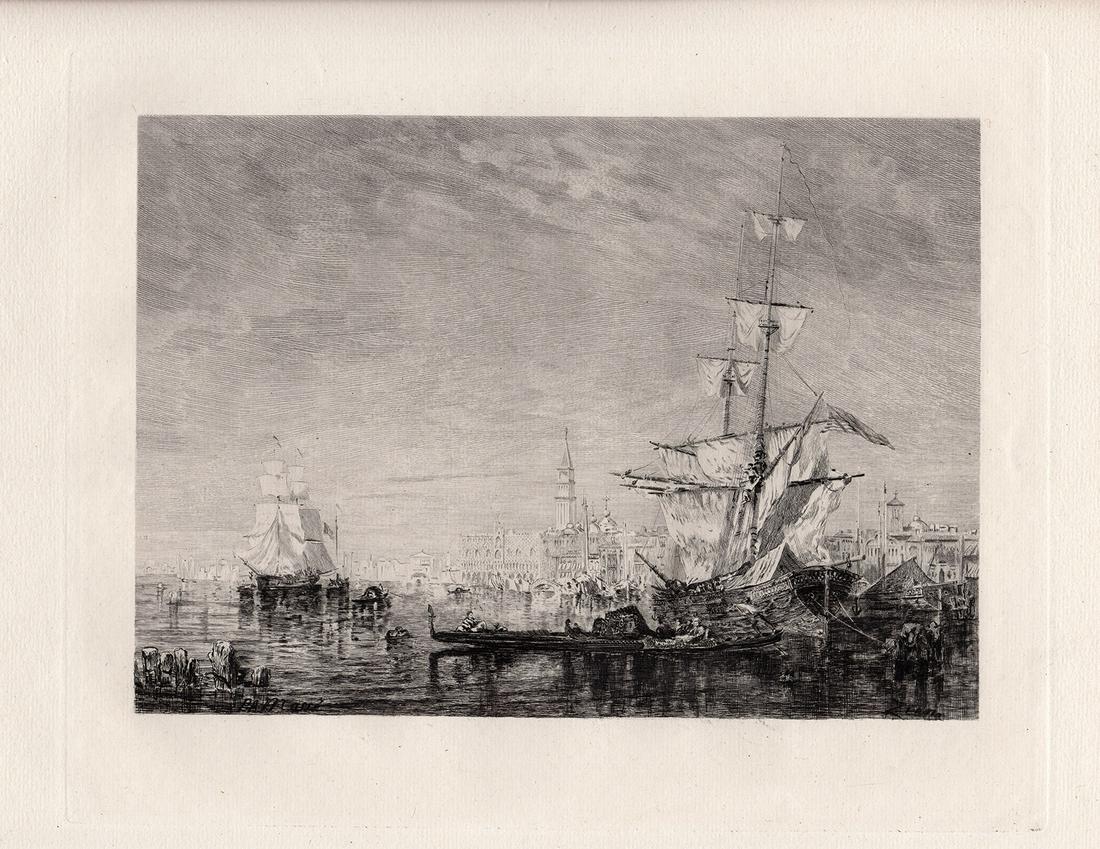 Felix Ziem Venice 1885 etching (1 of 2)