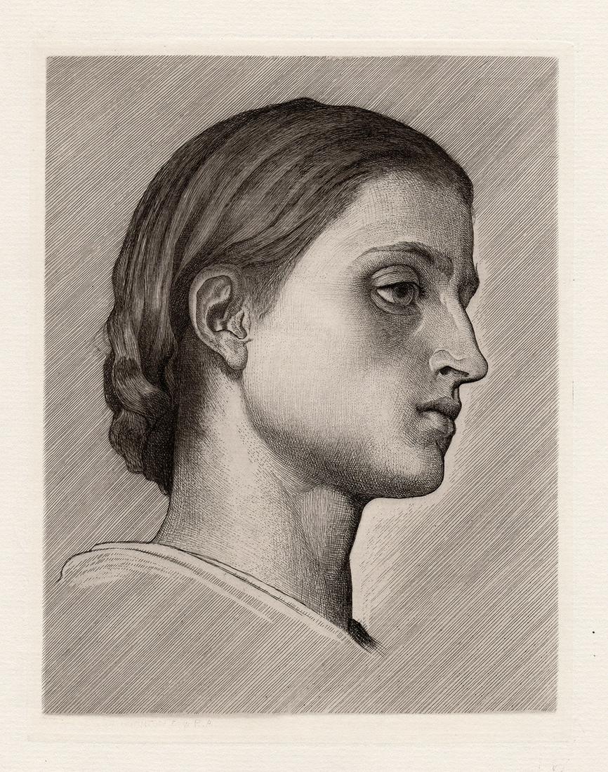 Frederic Leighton A Girl from Anacapri 1874 etching (1 of 2)