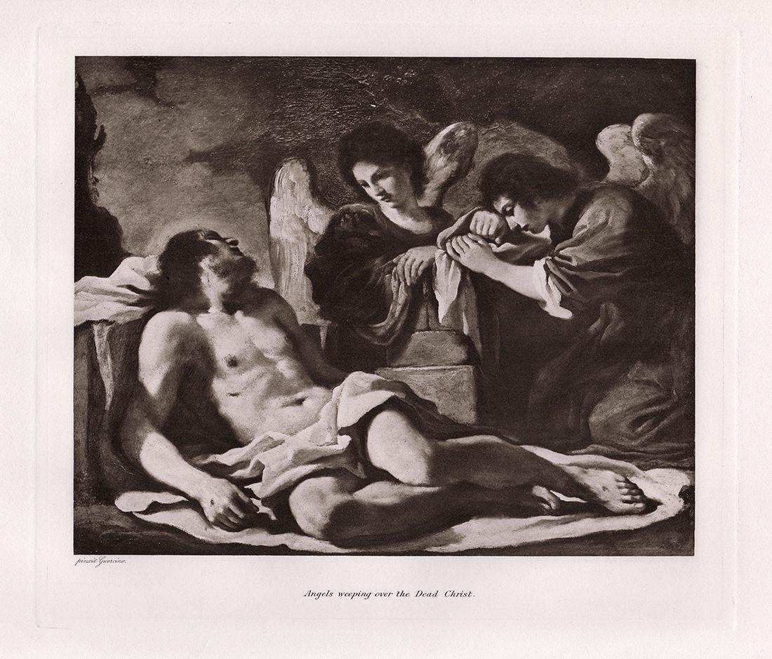 Guercino Angels Weeping over Dead Christ 1891 print (1 of 2)