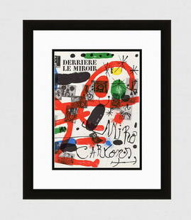 1965 Original 1965 Derriere Le Miroir Cartons Lithograph SIGNED Framed: Joan Miro (1893 - 1983). Cartons. Original color lithograph on wove paper. Year: 1965.Condition: Excellent. Reference: DLM 151-152. Provenance: Purchased from Maeght. Dimensions: Sheet Size â€“