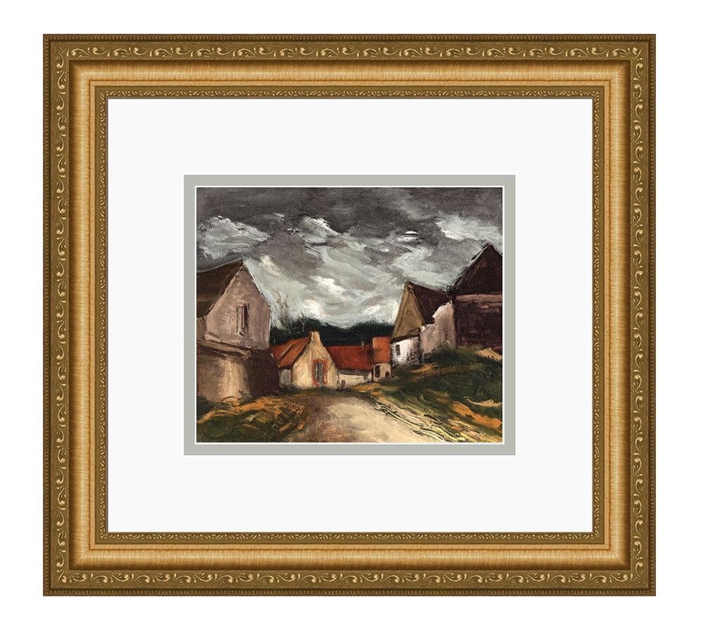 Maurice de Vlaminck 1958 lithograph Village de Sarthe signed (1 of 2)