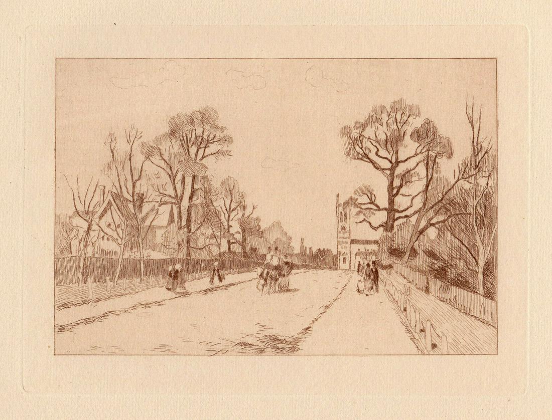 1892 Camille Pissarro 1892 Etching "Sydenham" (1 of 2)