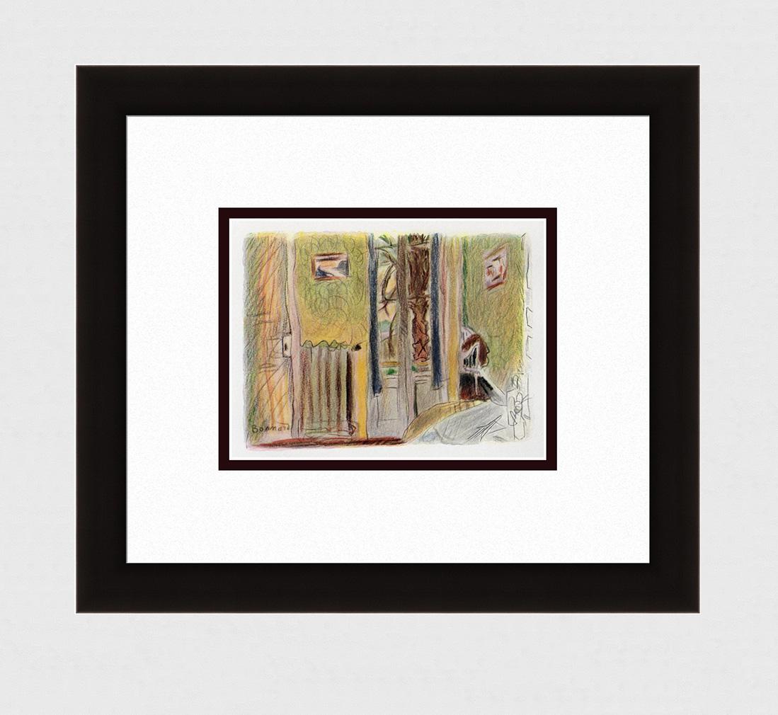 Pierre Bonnard Nu Debout (Standing Nude) Atelier Draeger Freres print: Pierre Bonnard. (1867-1947). Nu Debout (Standing Nude). 1947 Color heliogravure after the original oil on canvas. Atelier Draeger Freres. Image Size 5 3/4 x 11 inches. Approximately 12 7/8 x 18 1/8 in