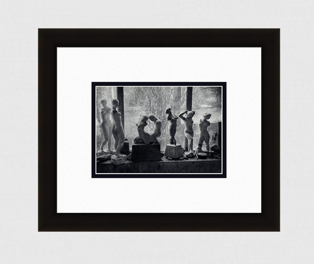 Brassai Aristide Maillol's Studio III 1930's photogravure: Brassai. (Hungarian-French, 1899-1984). Aristide Maillol's Studio III. Antique Photogravure. 1937-1940. Excellent. Teriade. Draeger Freres. Image size 5 5/8 x 8 1/4 inches. Approximately 15 x 17 inche