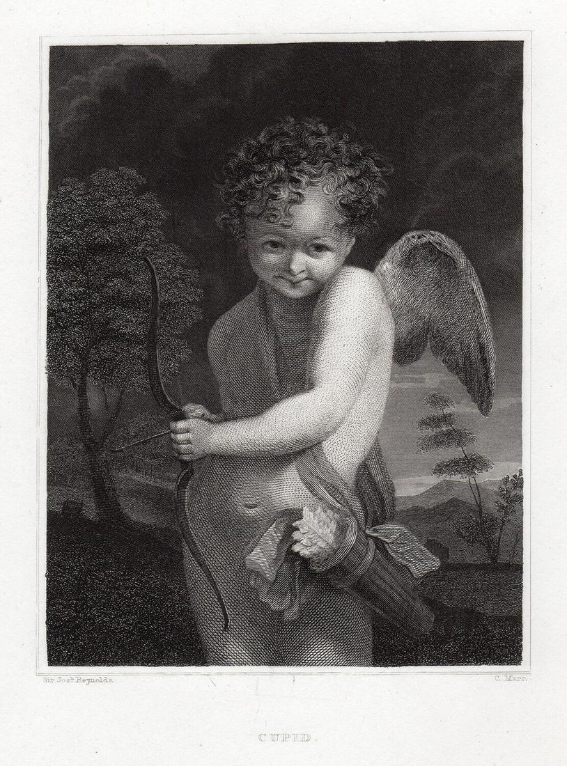 Sir Joshua Reynolds Cupid 1834 engraving (1 of 2)