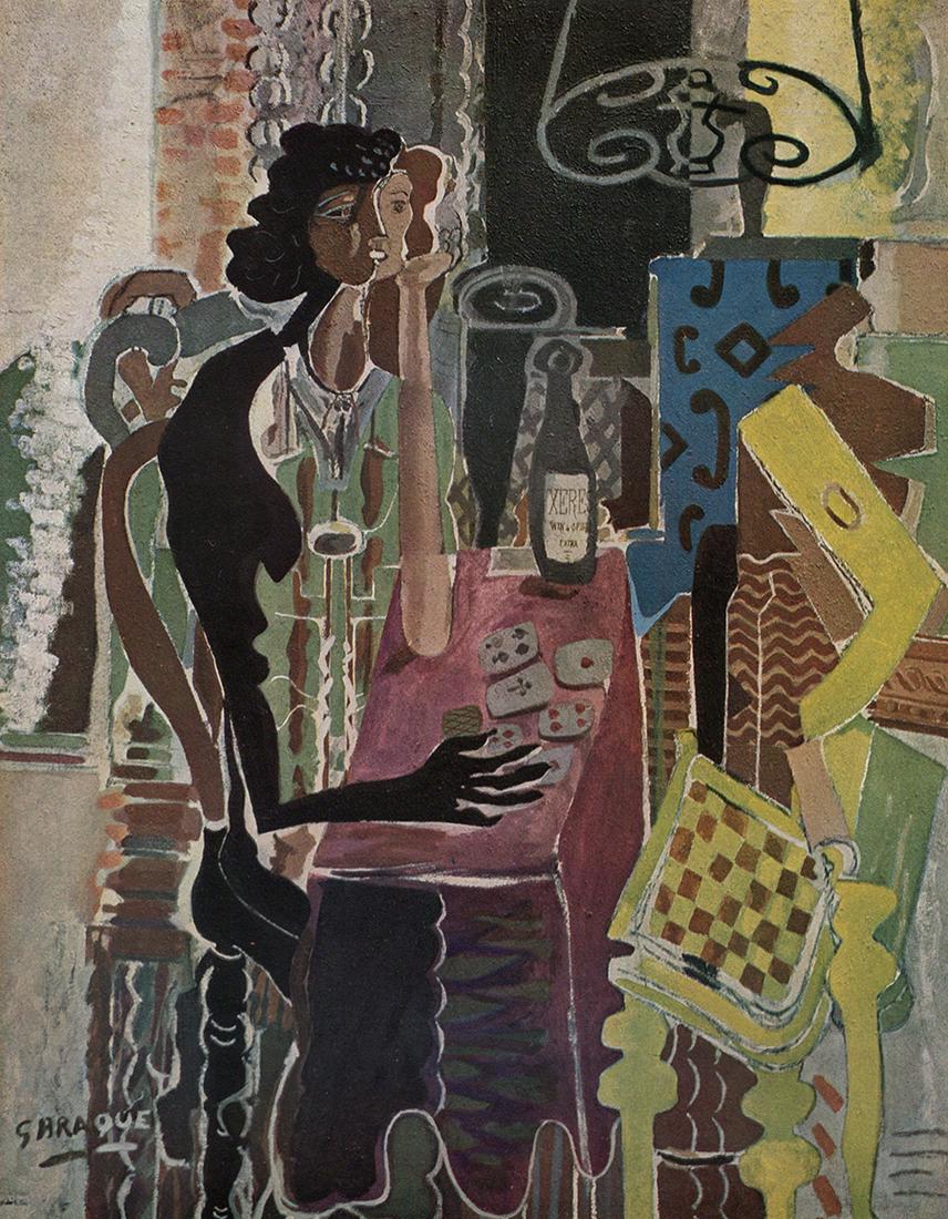 Georges Braque Vintage 1946 Color Print Patiently Waiting Framed (1 of 2)