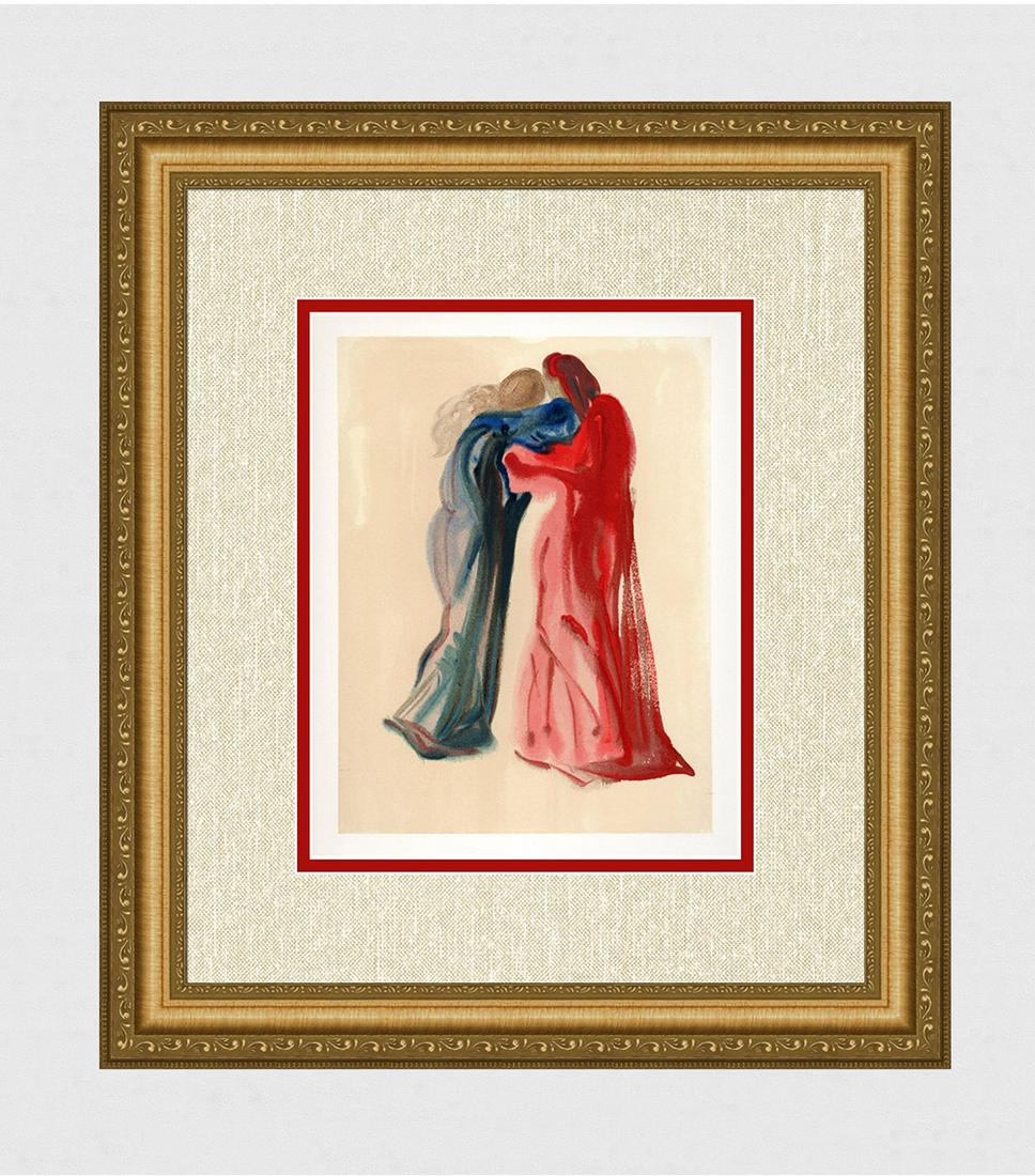 1960 Salvador Dali Dante Beatrice Original Woodcut (1 of 3)
