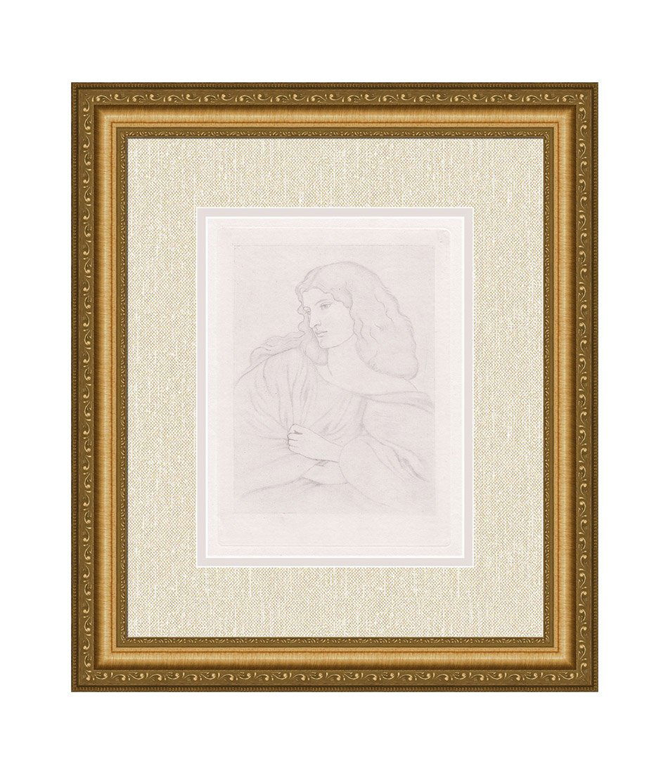 Dante Gabriel Rossetti A Study 1884 print (1 of 3)