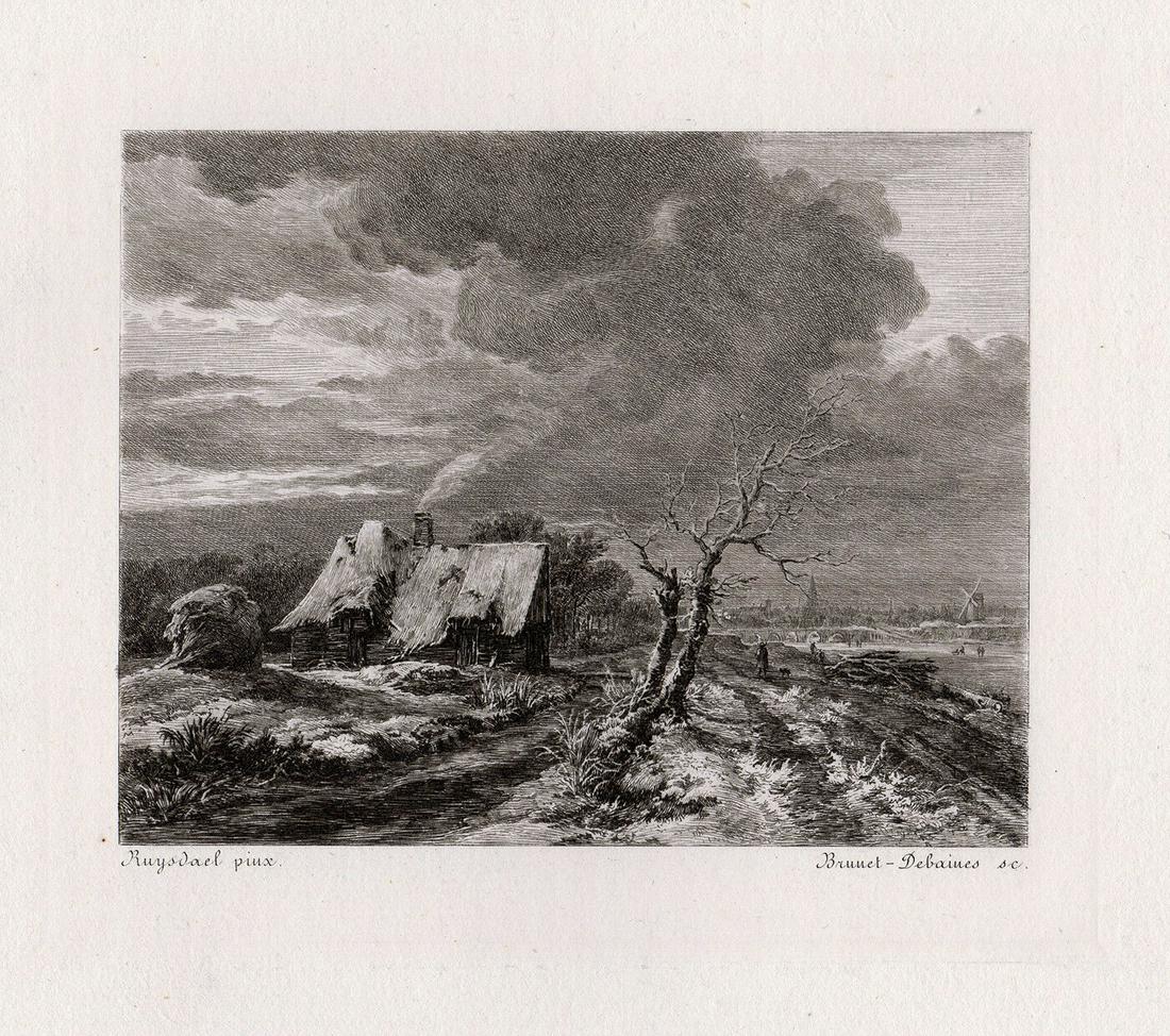 1874 Jacob Isaackszoon van Ruisdael Winter Landscape with a View of the Amstel River and Amsterdam (1 of 3)