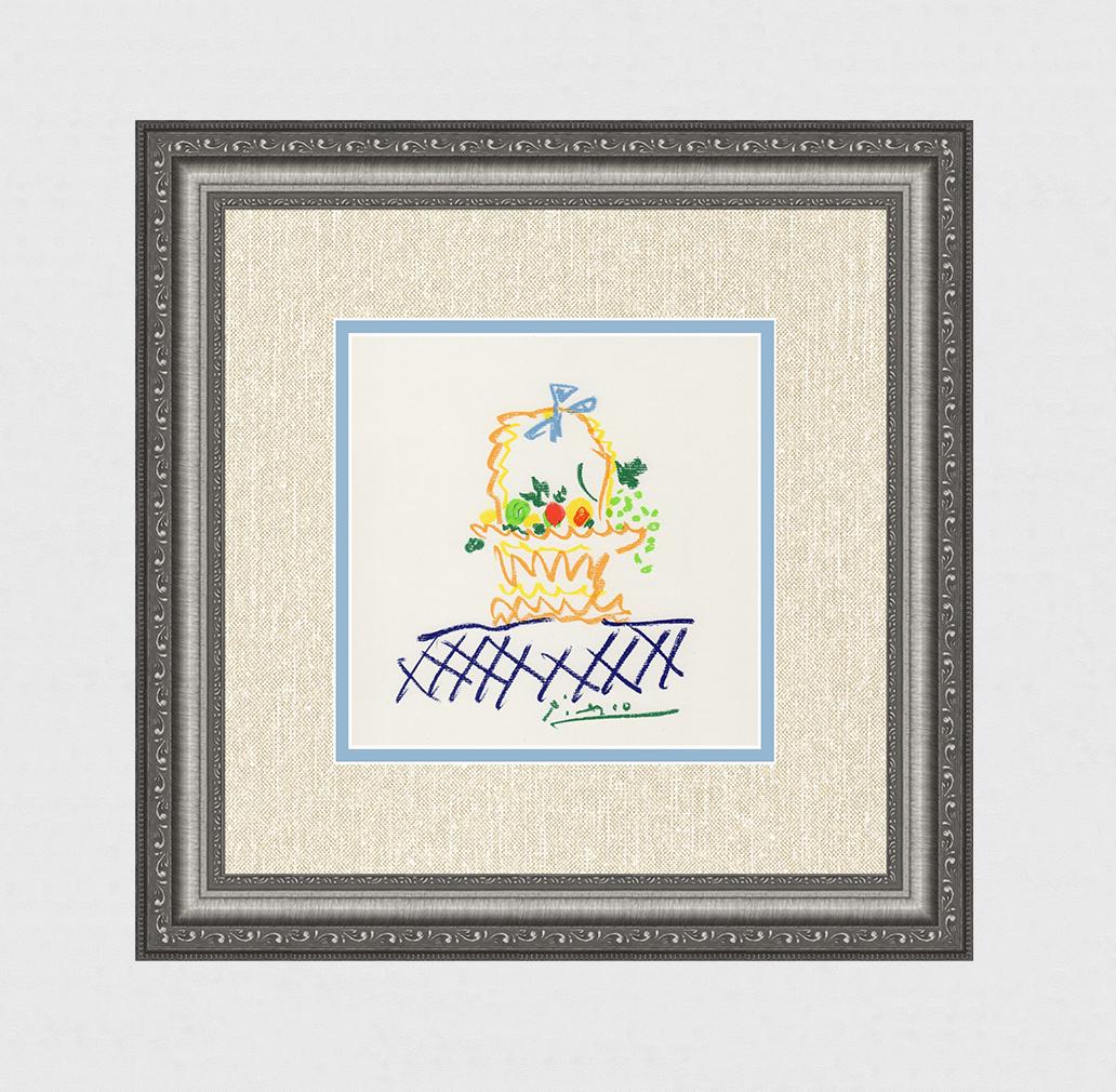 Beautiful PICASSO 1968 Color Lithograph "Fruit Basket" Framed LIMITED SIGNED (1 of 2)