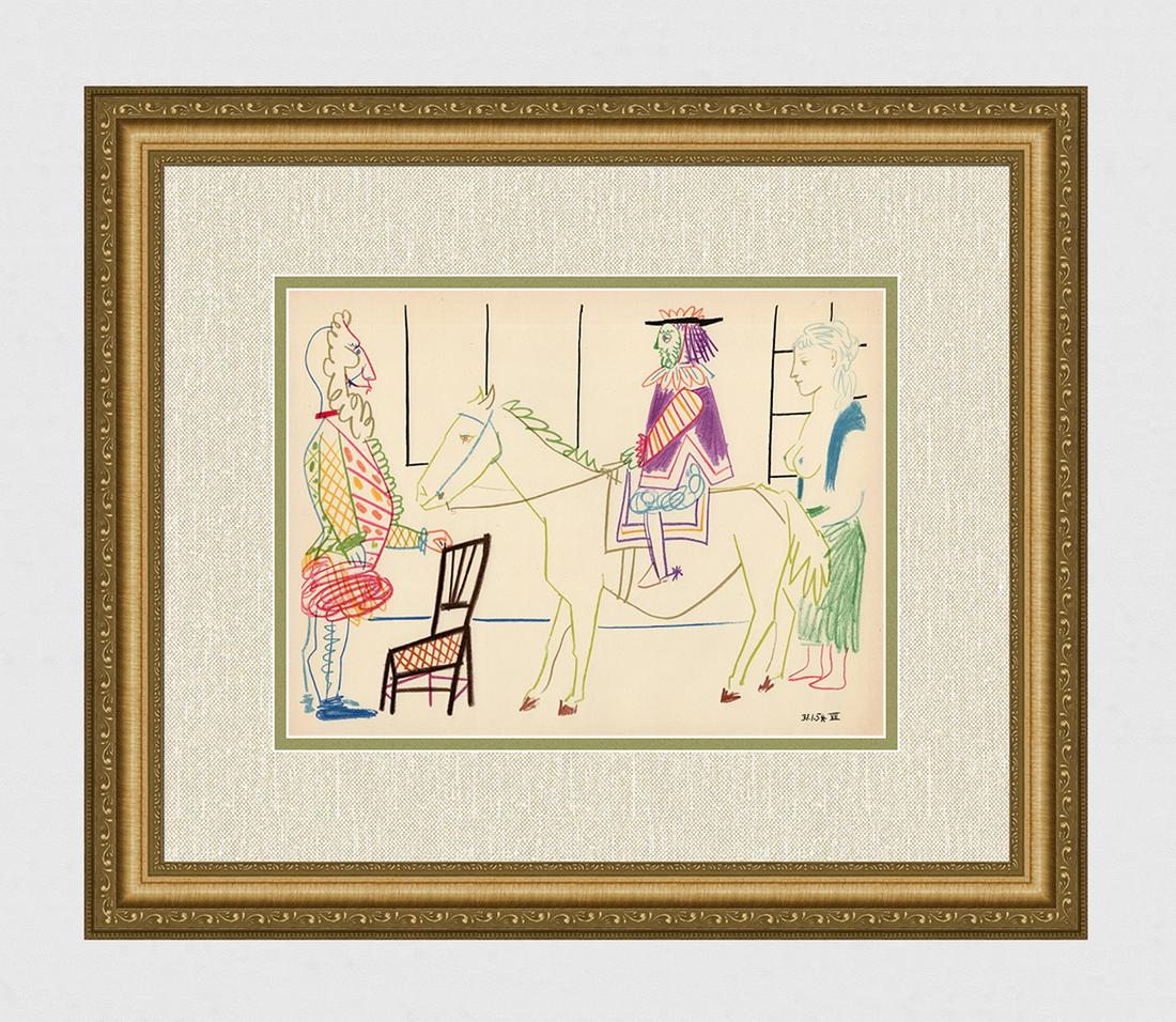 Pablo Picasso 1954 La Comedie Humaine Color Lithograph Framed (1 of 3)