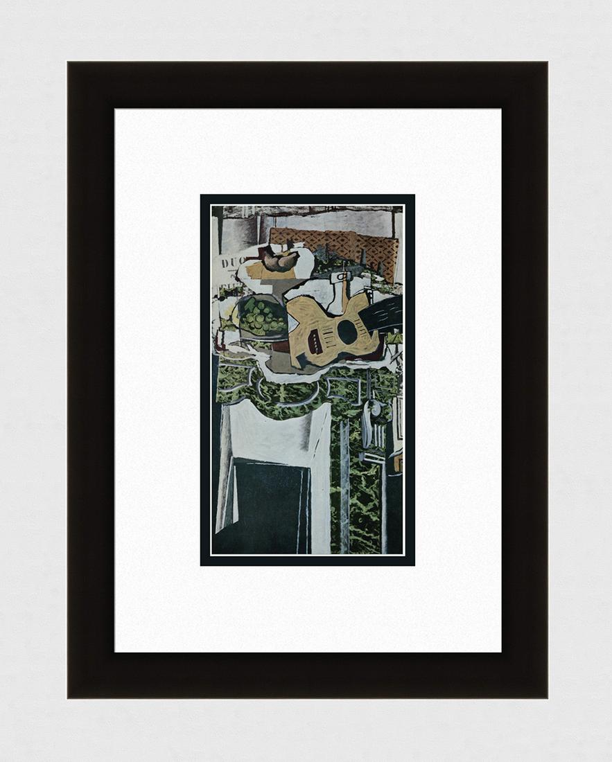 Georges BRAQUE SIGNED 1956 Vintage Color Print Still Life with Guitar Framed (1 of 3)