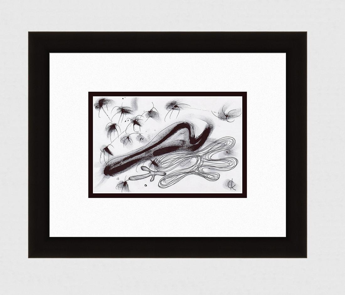 Alexander Constantine Ink Handyman signed: Alexander Constantine. Handyman. Original ink drawing. Year: 2014. Signed by the Artist, lower right. Sheet 5 1/2 x 8 1/2 inches. 13 x 16 inches. This piece has been professionally matted and framed u