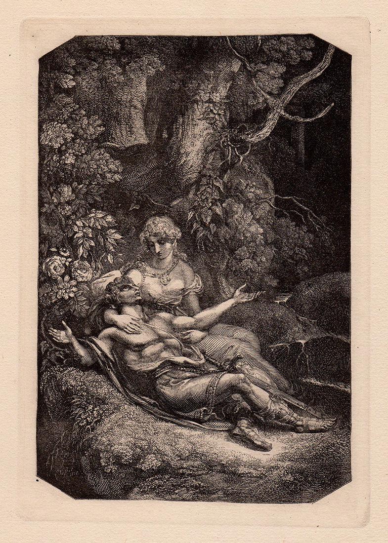 Charlton Nesbit Rinaldo and Armida c. 1890 engraving (1 of 2)