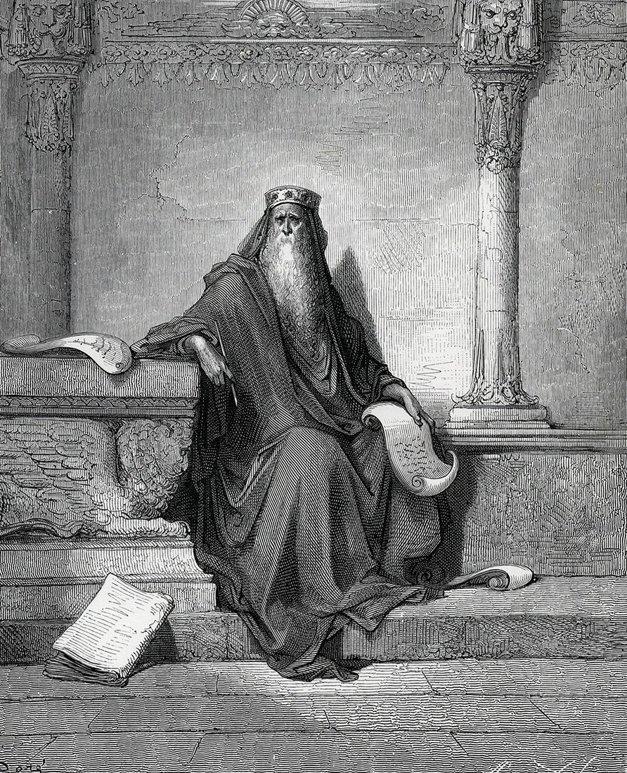 DORE 1800s Gustave Dore's Biblical Woodcut SOLOMON'S WISDOM Signed Framed (1 of 2)