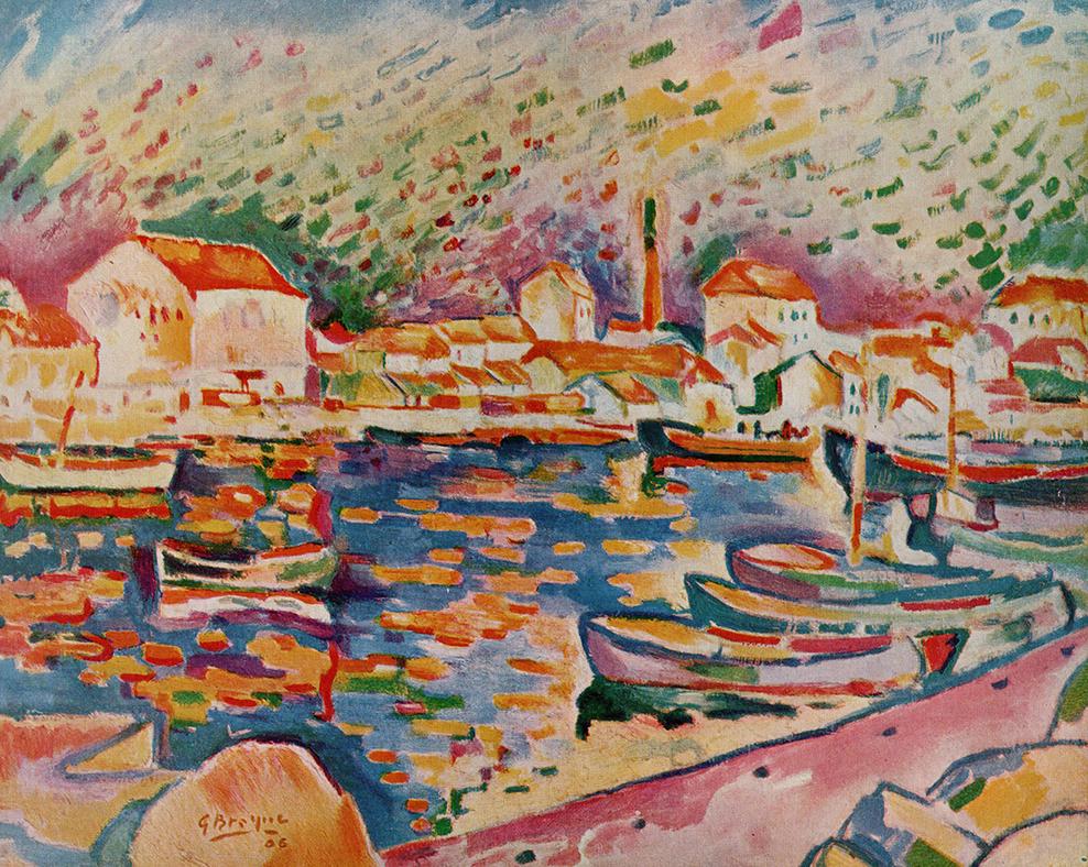 1956 Georges Braque Vintage Lithograph View of L'Estaque Gallery Framed (1 of 3)