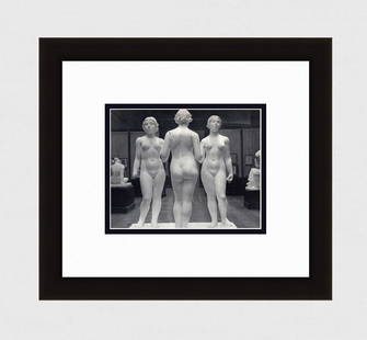 Erwin Blumenfeld Aristide Maillol 1930's photogravure: Erwin Blumenfeld. (German, 1897 - 1969). Nude Sculpture II - Aristide Maillol. Antique Photogravure. 1937-1940. Excellent. Teriade. Draeger Freres. Image size 6 1/4 x 8 inches. Approximately 15 x 17 i