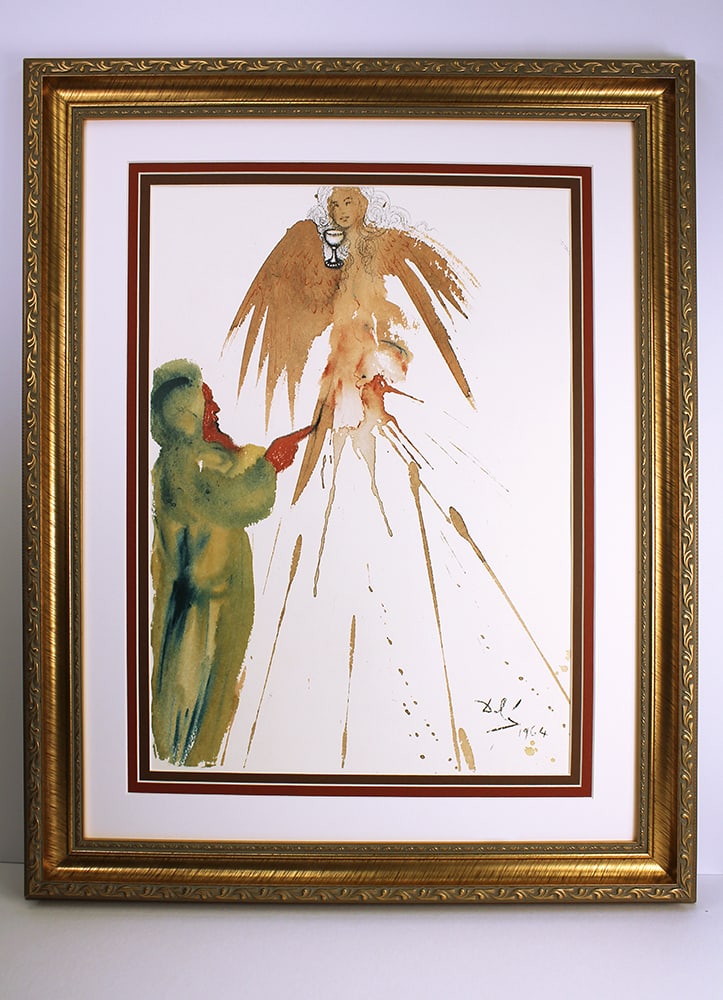 Salvador Dali Authentic 1967 Lithograph Isiah 1:11 Framed (1 of 5)