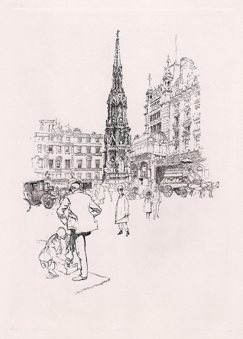 Joseph Pennell Charing Cross 1890 etching (1 of 2)