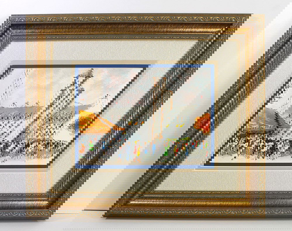 Urbain Huchet Saint Germain des Pres lithograph signed (1 of 4)