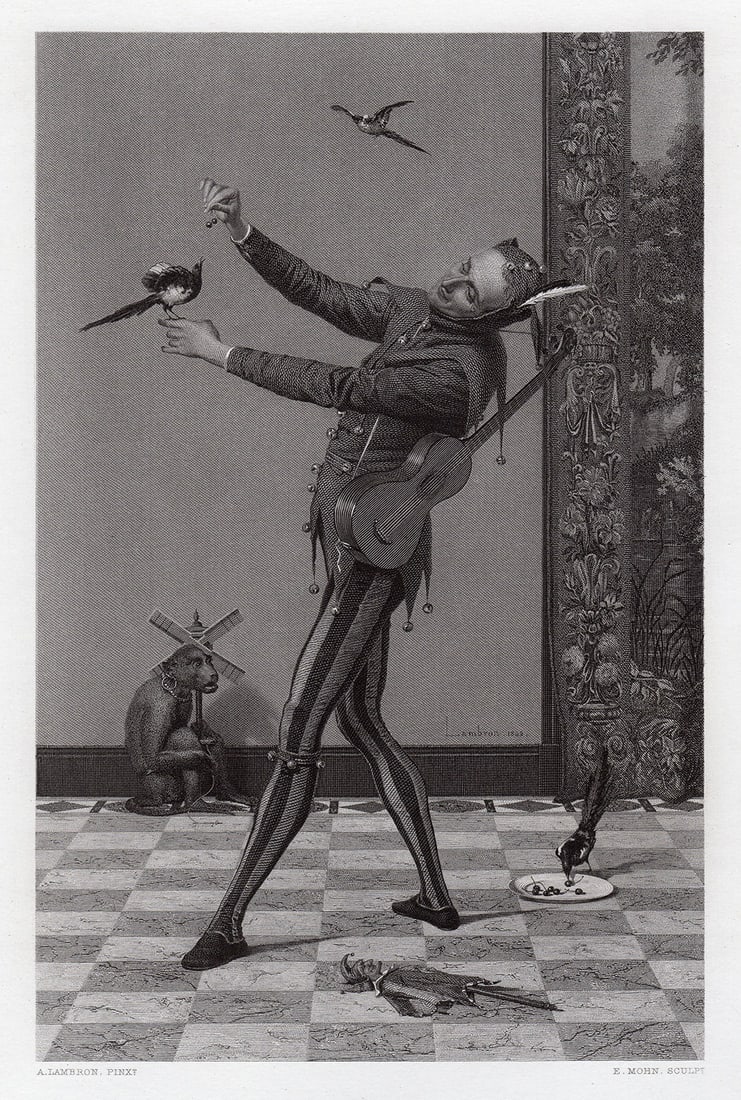 Albert Piltieres The Jester 1875 engraving (1 of 2)