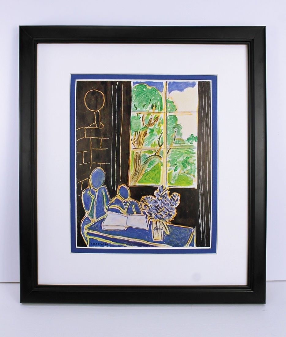Henri Matisse 1948 print The Silence that Lives in Houses (Le Silence Habite des Maisons) signed: Henri Matisse. (1869-1954). The Silence that Lives in Houses (Le Silence Habite des Maisons). Color heliogravure after the original oil on canvas. 1948. Signed in the plate, lower left. Excellent. Ter